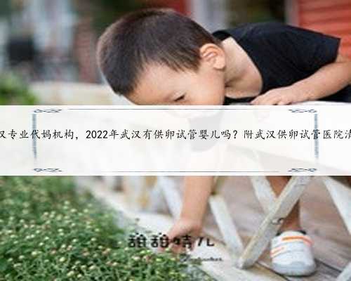 武汉专业代妈机构，2022年武汉有供卵试管婴儿吗？附武汉供卵试管医院清单